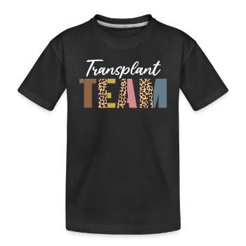 Transplantations Team Leoparden Muster - Kinder Premium Bio T-Shirt - Schwarz - Vorne
