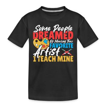 Zeichnen Künstler Weben Kunstunterricht Revolution - Kinder Premium Bio T-Shirt - Schwarz - Vorne