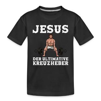 Jésus, l’ultime crucifix - T-shirt bio Premium Enfant - noir - Devant