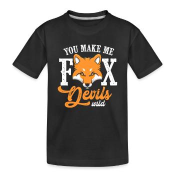 Tu me rends fou, moi les diables renards - T-shirt bio Premium Enfant - noir - Devant