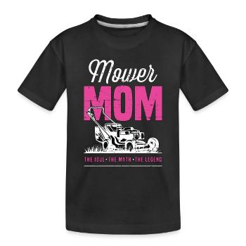 Tondeuse Maman L’Idole Le Mythe La Légende Jardinier - T-shirt bio Premium Enfant - noir - Devant