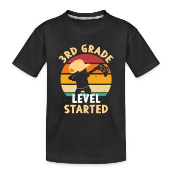 3.Klasse Dabbing Gamer - Kinder Premium Bio T-Shirt - Schwarz - Vorne