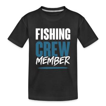 Fishing Crew - Kids' Premium Organic T-Shirt - black - Front