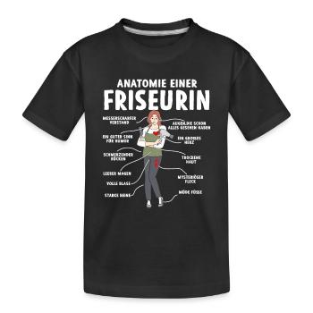 Anatomie d’un coiffeur - T-shirt bio Premium Enfant - noir - Devant