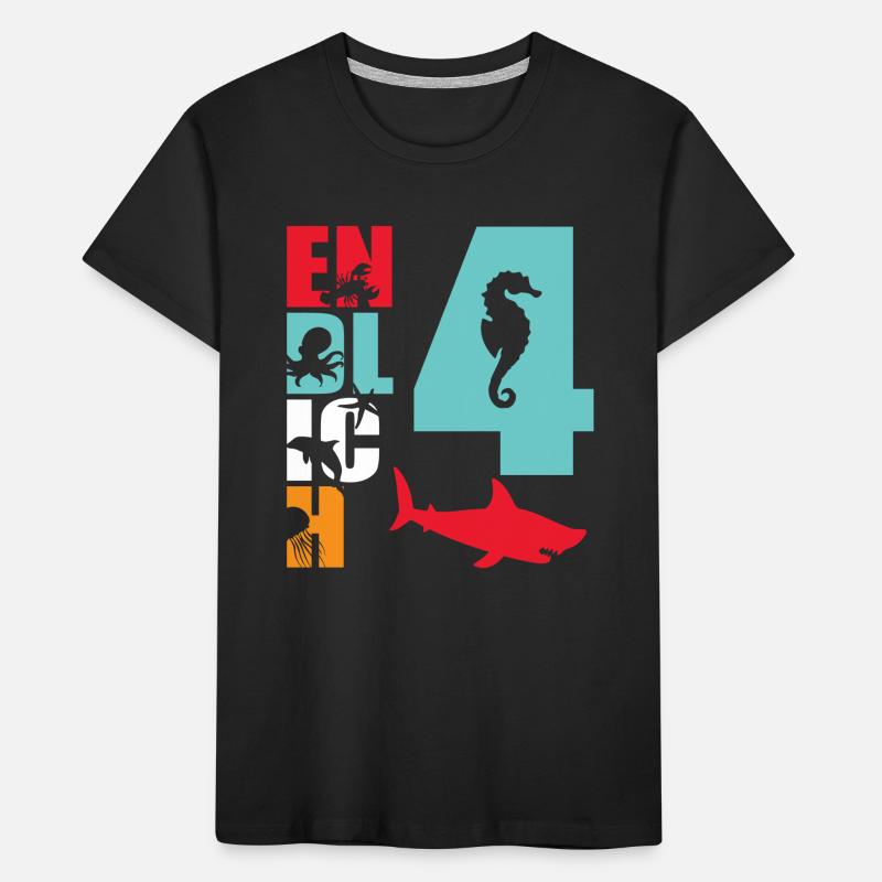 Finally 4 Shark Fish Kids' Premium Organic T-Shirt