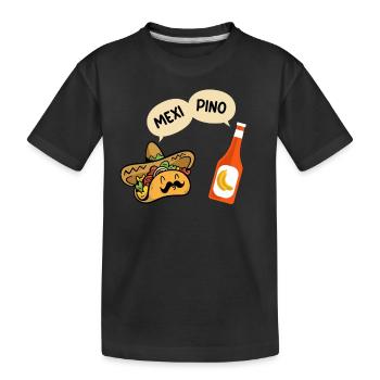Tacos Und Bananen Ketchup Mexipino - Kinder Premium Bio T-Shirt - Schwarz - Vorne