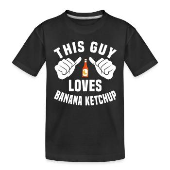 Bananen Ketchup Typ - Kinder Premium Bio T-Shirt - Schwarz - Vorne