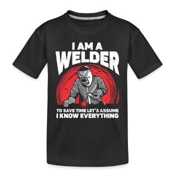 Schweißer Schweißen - Kinder Premium Bio T-Shirt - Schwarz - Vorne