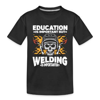 Schweißer Schweißen - Kinder Premium Bio T-Shirt - Schwarz - Vorne