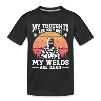 Schweißer Schweißen - Kinder Premium Bio T-Shirt - Schwarz - Vorne