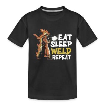 Schweißer Schweißen - Kinder Premium Bio T-Shirt - Schwarz - Vorne
