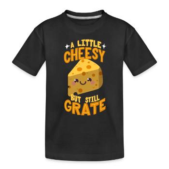 Käse Wortwitz - Kinder Premium Bio T-Shirt - Schwarz - Vorne