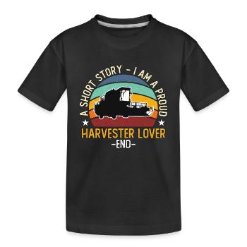 Moissonneuse-batteuse L’amant Une petite histoire Je suis la vie agricole - T-shirt bio Premium Enfant - noir - Devant