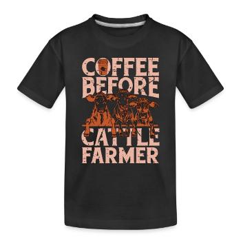 Éleveur de bovins Producteur de café Producteur laitier Amateur de café - T-shirt bio Premium Enfant - noir - Devant