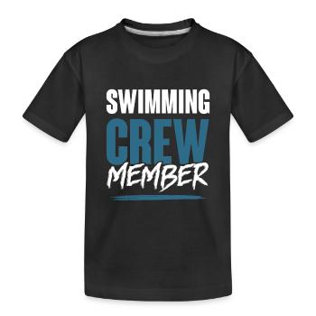 Équipe de natation - T-shirt bio Premium Enfant - noir - Devant