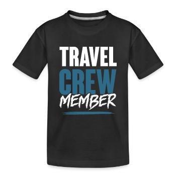 Travel Crew - Kinder Premium Bio T-Shirt - Schwarz - Vorne