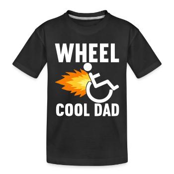 Personnes en fauteuil roulant Fauteuil roulant - T-shirt bio Premium Enfant - noir - Devant