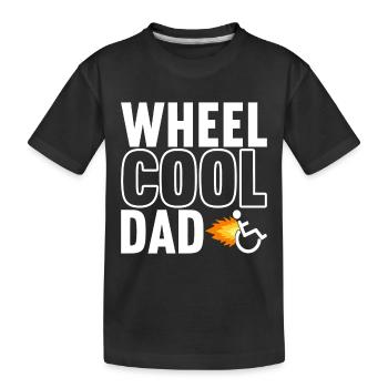 Wheelchair users Wheelchair - Kids' Premium Organic T-Shirt - black - Front