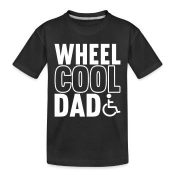 Personnes en fauteuil roulant Fauteuil roulant - T-shirt bio Premium Enfant - noir - Devant