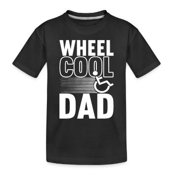 Wheelchair users Wheelchair - Kids' Premium Organic T-Shirt - black - Front
