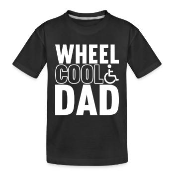 Wheelchair users Wheelchair - Kids' Premium Organic T-Shirt - black - Front