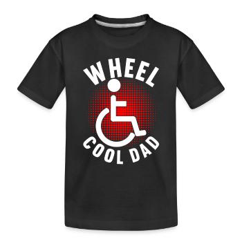 Personnes en fauteuil roulant Fauteuil roulant - T-shirt bio Premium Enfant - noir - Devant