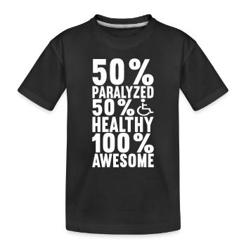 Personnes en fauteuil roulant Fauteuil roulant - T-shirt bio Premium Enfant - noir - Devant