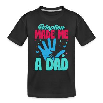 L’adoption a fait de moi un père et un beau-père de famille - T-shirt bio Premium Enfant - noir - Devant