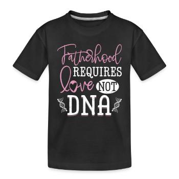 La paternité exige de l’amour et non de l’ADN beau-père Bonu - T-shirt bio Premium Enfant - noir - Devant