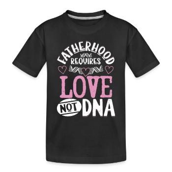 La paternité exige l’amour pas l’ADN Bonus Papa Stepfa - T-shirt bio Premium Enfant - noir - Devant