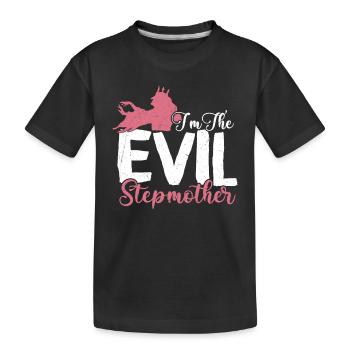 Je suis la méchante belle-mère Adoption Bonus Maman - T-shirt bio Premium Enfant - noir - Devant