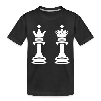 Jeux échecs - T-shirt bio Premium Enfant - noir - Devant