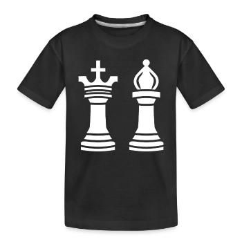 Jeux échecs - T-shirt bio Premium Enfant - noir - Devant