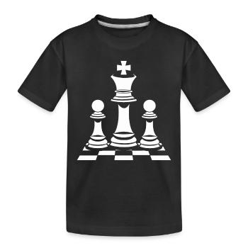 Jeux échecs - T-shirt bio Premium Enfant - noir - Devant