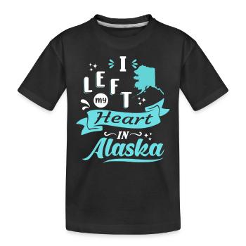 Alaska Souvenir Liebe - Kinder Premium Bio T-Shirt - Schwarz - Vorne