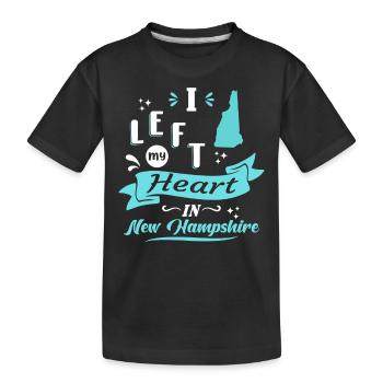 New Hampshire Souvenir Love - Kids' Premium Organic T-Shirt - black - Front