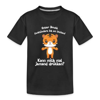 Je fonctionne mieux sous pression - T-shirt bio Premium Enfant - noir - Devant