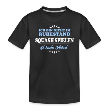 Joueur de squash retraité retraité - T-shirt bio Premium Enfant - noir - Devant