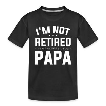 Chemises de retraite pour papa retraité de petits-enfants - T-shirt bio Premium Enfant - noir - Devant