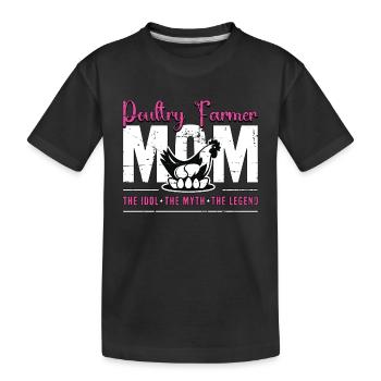 Éleveur de volaille Maman L’idole L’éleveur de poulets - T-shirt bio Premium Enfant - noir - Devant