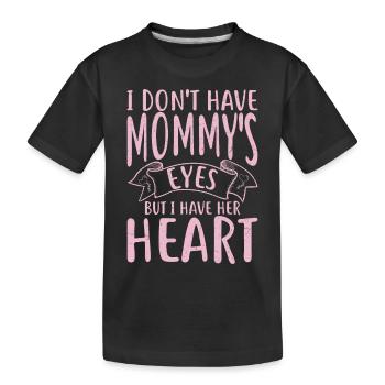 Je n’ai pas les yeux de maman #Adoption la publicité familiale de jour - T-shirt bio Premium Enfant - noir - Devant