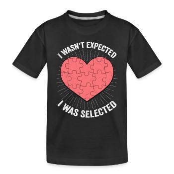 On ne s’attendait pas à ce que je sois sélectionnée en adoption familialeA - T-shirt bio Premium Enfant - noir - Devant