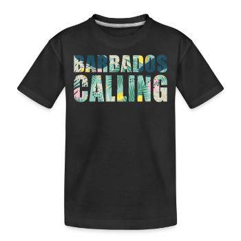 Barbados Souvenir Vacation Barbados Calling - Kids' Premium Organic T-Shirt - black - Front
