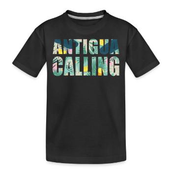 Antigua Souvenir Vacation Antigua Calling - Kids' Premium Organic T-Shirt - black - Front
