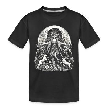 Ostara Eostre Equinox Witch Pagan Goddess Rituals - Kinder Premium Bio T-Shirt - Schwarz - Vorne