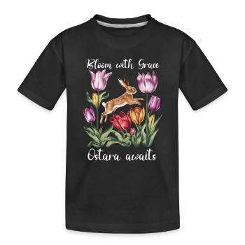 Ostara Eostre Equinox Witch Pagan Goddess Rituals - Kids' Premium Organic T-Shirt - black - Front