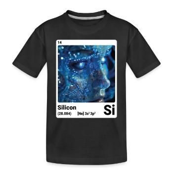 Élément du tableau périodique silicium (Si) 014 - T-shirt bio Premium Enfant - noir - Devant