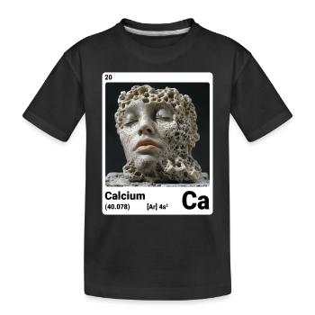 Calcium Ca chemisches Element Periodensystem 020 - Kinder Premium Bio T-Shirt - Schwarz - Vorne