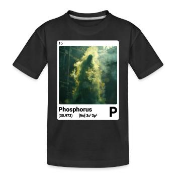 Élément du tableau périodique phosphore (P) 015 - T-shirt bio Premium Enfant - noir - Devant
