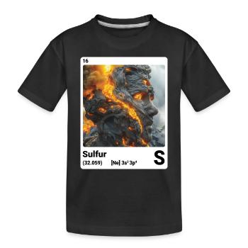 Soufre S élément chimique tableau périodique 016 - T-shirt bio Premium Enfant - noir - Devant